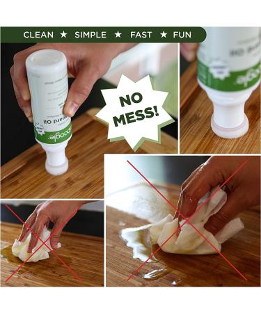 Bamboogle Food Grade Mineral Oil for Cutting Boards - 5 fl. oz. Easy Applicator for No Mess Cutting Board Care - Buy Online on GoSupps.com