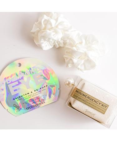 Bride Gift Box | Bride to Be Set for Bridal Shower Bachelorette & Engagement | Silk Hair Scrunchies Diamond Eye Mask & Emergency Kit - Buy Online on GoSupps.com