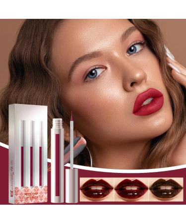 Lip Stain Peel Off 3 Pack Waterproof Long Lasting Lipstick Easy to Apply Lip Color for Ladies Ladies Brides Students Travelers Beauty Lovers Weddings Parties and Day - Buy Online on GoSupps.com