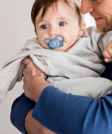 Nip Schnuller My Butterfly - Eco-Friendly Silicone Pacifier for 5-18 Months - Lightweight Jaw-Friendly Design in Blue - Buy Online on GoSupps.com