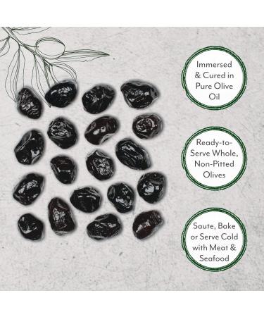 Roland Foods Oil Cured Black Olives - Whole Olives with Pits - 5 lb Bag - Buy Online on GoSupps.com