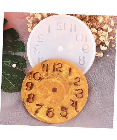 NUOBESTY 1pc Moulds Ornament Mold Wall Crystal Manual Home Epoxy Craft Diy Silicone Resin Clock Time Casting White 15.5X15.5CM - Buy Online on GoSupps.com