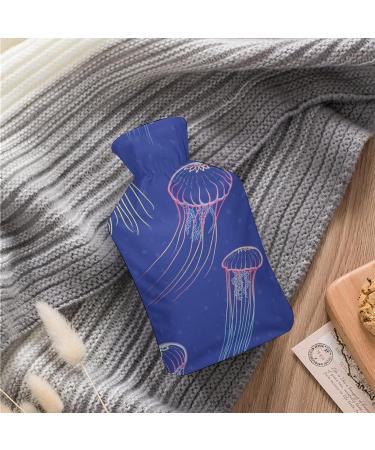 Jellyfish Hot Water Bottle with Plush Cover | Hand Warmer for Adults & Children 26.5x15.3cm - International Shipping - Buy Online on GoSupps.com