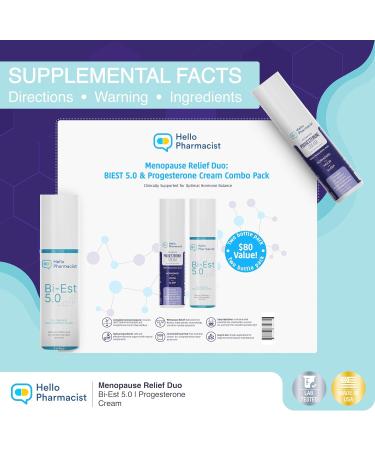 HelloPharmacist Biestro 5.0 BioIdentical Cream + Pro-g Relief Cream for Women | Pharmacist Formulated Brand |Topical Feminine Care Support Derived from Wild Yam for Balance & Wellness | 3oz + 3oz - Buy Online on GoSupps.com
