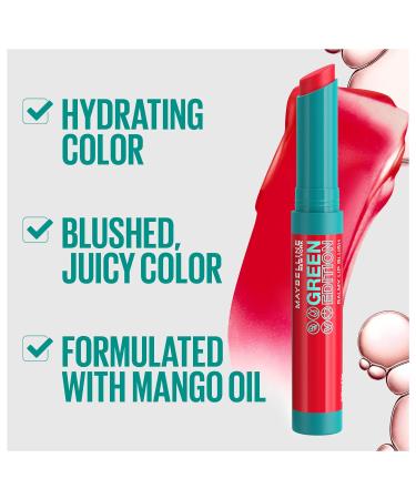 Maybelline Green Edition Balmy Lip Blush - Spring Fuschia Pink with Mango Oil (1 Count) - Buy Online on GoSupps.com