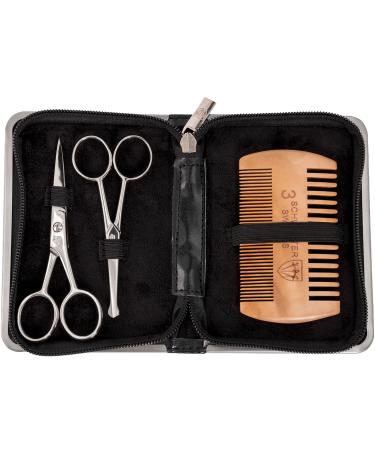 3 Swords Germany Beard Set Scissors Comb (066)