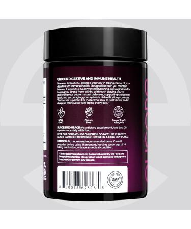 ELICORE Probiotics for Women 50 Billion CFU - Lactobacillus for Digestive & Vaginal Health - Non-GMO Gluten-Free Blend with MAKTREK Bi-Pass Technology - Vaginal Probiotics - 60 Veg Capsules - Buy Online on GoSupps.com