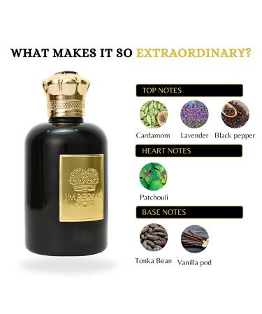 Imperial Noir Cologne for Men 3.4oz/100ml Eau de Parfum Long Lasting Fragrance for Men - Buy Online on GoSupps.com