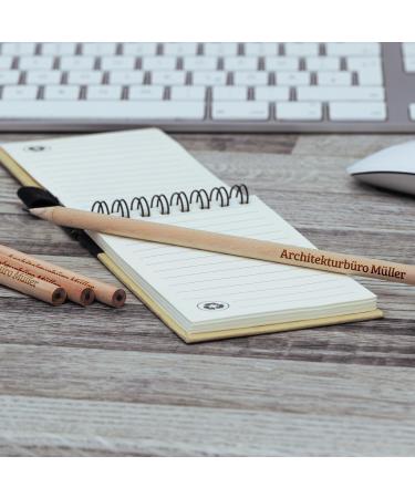 Personalized Wooden Pencils - Custom Engraved 25 Pack | Stamp Factory - Ideal for Names Text & Websites - Buy Online on GoSupps.com