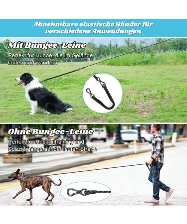 Buy Aystkniet Shock-Absorbing Bungee Dog Leash - 3m to 30m Padded Handle Reflective Lockable Hook for Medium & Large Dogs - Buy Online on GoSupps.com