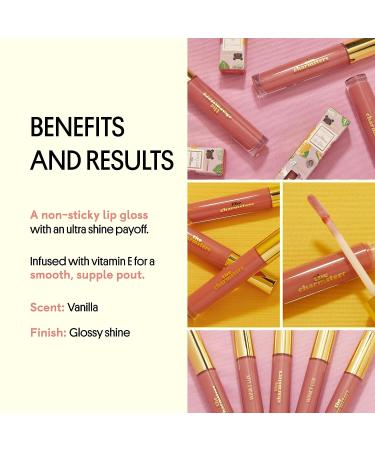 Winky Lux Charmsters Glossy Bossy Lip Gloss with Vitamin E - Pink Lip Tint with Subtle Shimmer - Persistent Poppy - Buy Online on GoSupps.com