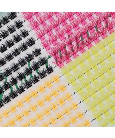 Buy Bodermincer 336 Clusters D Curl False Eyelashes - 10-12-14-16mm Mixed Colors | Volume Lashes Set for DIY Extensions - Buy Online on GoSupps.com