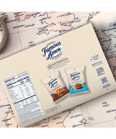 Famous Amos Wonders of the World Cookies Variety Pack - Belgian Chocolate Chip and Philippine Coconut | 36 Individually Wrapped Snacks - Buy Online on GoSupps.com