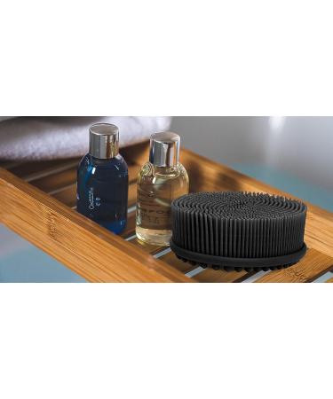 Silicone Body Scrubber for Shower - Exfoliating Bath Scrubber for Men and Women - Skin Exfoliator Brush - Black - Buy Online on GoSupps.com