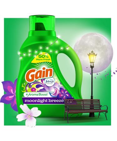 Gain + Aroma Boost Liquid Laundry Detergent - Moonlight Breeze 78 Loads 113 fl oz HE Compatible - Shop Internationally - Buy Online on GoSupps.com