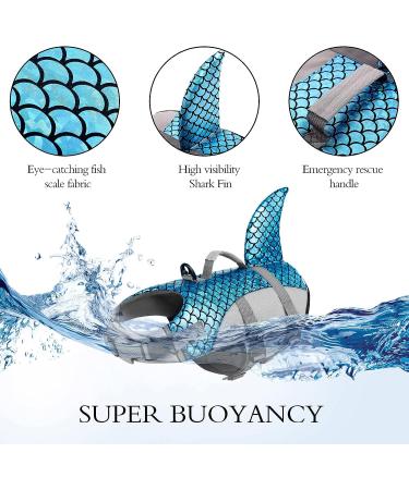 Mazort Dog Life Jacket - Reflective Shark Swimsuit for Large Dogs - Blue XX-Large - Buy Online on GoSupps.com