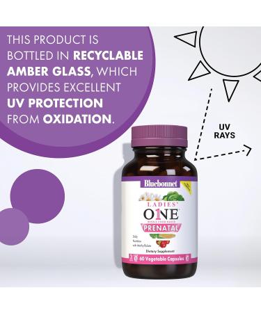 Bluebonnet Nutrition Ladies’ One Whole Food-Based Prenatal - Cranberry - 60 Vegetable Capsules - Buy Online on GoSupps.com