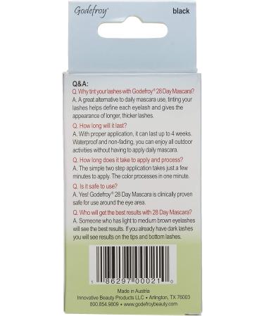 Godefroy 28 Day Mascara Black Permanent Eyelash Tint 25-Application Kit 0.8 ounces Black. (701) - Buy Online on GoSupps.com