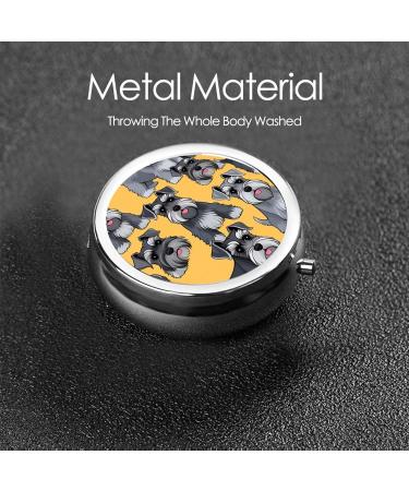 ZhongGuo Schnauzer Printed Pill Organizer - Mini Travel Medicine Box for Purse | Iron Plating One Size - Buy Online on GoSupps.com