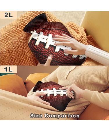 NAANLE RETRO American Football Heat Bottle - 2L Transparent Hot Water Bottle for Bed Hand & Feet Warmer Pain Relief & Cold Therapy - Buy Online on GoSupps.com