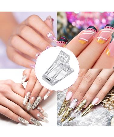 Fantesi 12-Piece Polygel Nail Clip Set | Transparent Nail Tip Clips for Poly Gel Nail Extensions - Buy Online on GoSupps.com