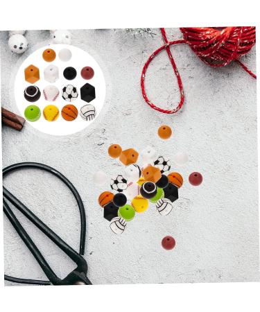TEHAUX 528 Pcs Silicone Bead Kit - DIY Baby Toy Football Keychain, Amulet Necklace, Volleyball Beads - Hexagon & Round Silicone Teething Beads - Loose Beads Set as Shown - Buy Online on GoSupps.com
