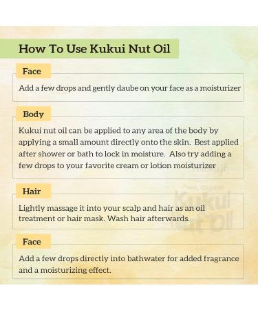 Organic Kukui Nut Oil Moisturizer - Hydrate & Nourish Skin Naturally | 2 oz Pure Hawaiian Candlenut Oil for Radiant Glow - Buy Online on GoSupps.com