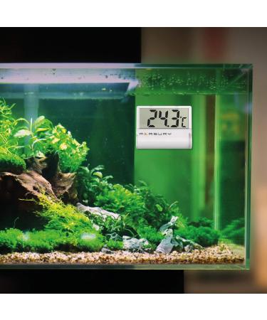 Measury Aquarium Thermometer Digital - Adhesive for Freshwater & Seawater TM11 | Accurate Temperature Readings for Aquariums - Buy Online on GoSupps.com