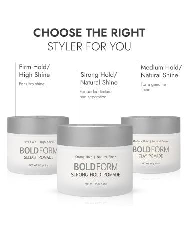 Bold Form Clay Pomade - Medium Hold & Natural Shine 5 Oz | Long Lasting Styling for All Hair Types - Buy Online on GoSupps.com