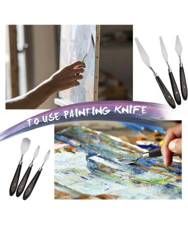 10-Piece Stainless Steel Painting Knife Set for Oil Paint Color Mixing - Wood Handle Spatula Palette Knife Mixing Scraper - 2 Pack - Buy Online on GoSupps.com
