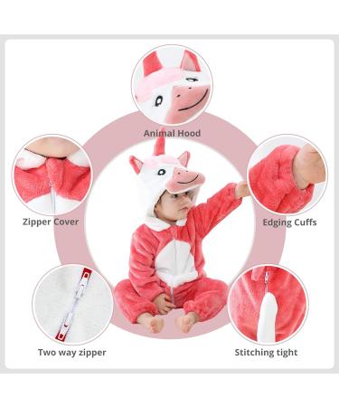 COOKY.D Unisex Winter Animal Hooded Baby Romper | 6-12 Months Red - Buy Online on GoSupps.com