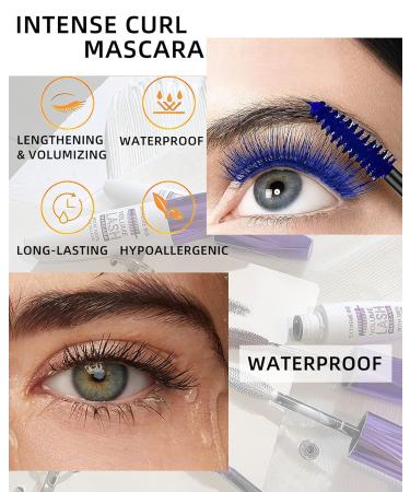 Purple 5D Telescopic Mascara - Waterproof Long Lasting Smudge-Proof Voluminous Curling Mascara for Eyelashes | False Lash Effect & Cosplay Party Makeup - Buy Online on GoSupps.com