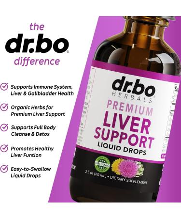 Liver Cleanse Detox Support Capsules & Drops - Organic Liver Support Supplement Liquid Milk Thistle Dandelion Chanca Piedra Extract Artichoke Leaf - Health Formula Herbal Vita Drops 2oz - Buy Online on GoSupps.com