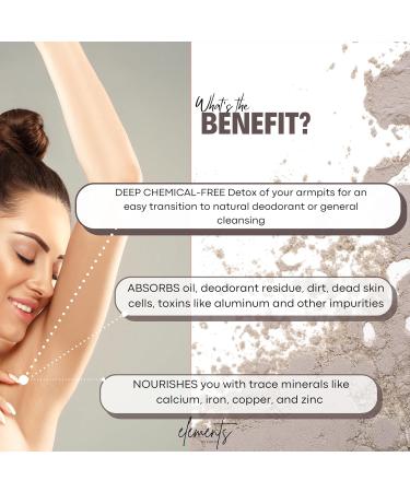 Armpit Detox for Women - Natural Deodorant Transition & DIY Bentonite Clay Underarm Mask | 8 oz Odor Control - Buy Online on GoSupps.com