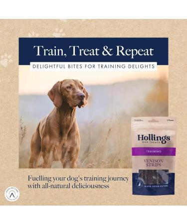 Hollings Treat Strips with Venison Dog Training Treats 100% Natural Air Dried Venison Strips for Adult Dogs Gluten Free & High in Protein (5 Pack) 5 count (Pack of 1) - Buy Online on GoSupps.com