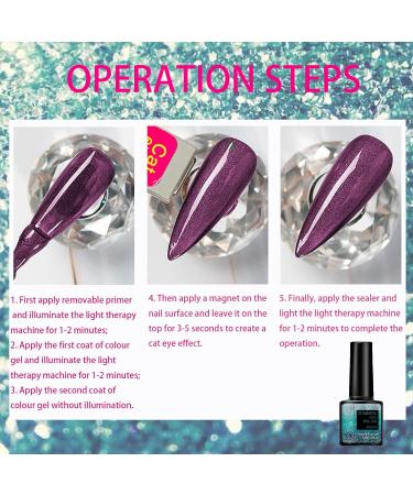 Colour Changing Gel Nail Polish Gel Nail Polish with Thermal Temperature Color Changing Diamond Glitter Reflective Nail Polish Long Lasting Glossy for DIY Nail Art Manicure at Home Salon (24#) - Buy Online on GoSupps.com