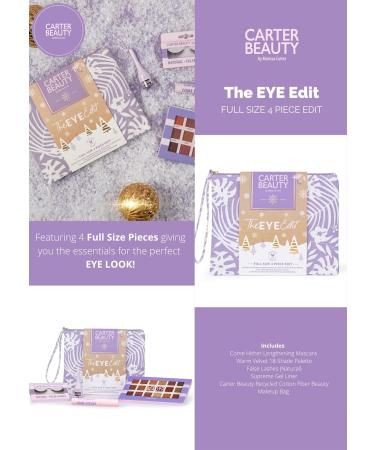 Carter Beauty The Eye Edit | Vegan Makeup Gift Set - Mascara Eyeshadow Gel Liner & False Lashes - Transform Your Eye Look - Buy Online on GoSupps.com