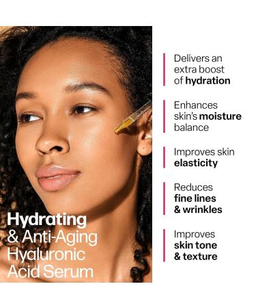 Hyaluronic Acid Serum for Face - Hydrating Pure Formula for Enhanced Skin Texture - 1oz - Buy Online on GoSupps.com
