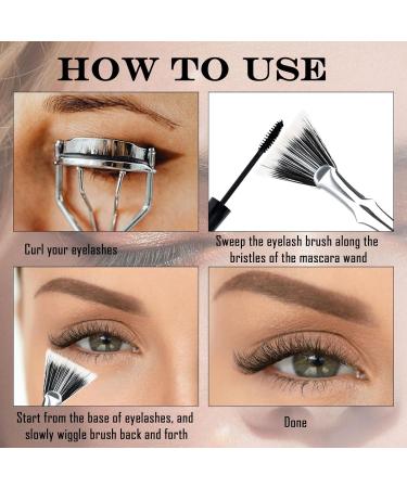 2pcs Multifunctional Mascara Brushes - Folding Angle & Scalloped Lash Separator for Eyelash Makeup | Perfect for Upper & Lower Lashes & Brows - Buy Online on GoSupps.com