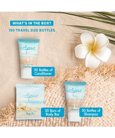 Hotel Soaps & Toiletries Bulk Set | 150-Piece All-In-One Kit for Hotels & Airbnb | Travel Size Shampoo Conditioner & Bar Soap - Buy Online on GoSupps.com