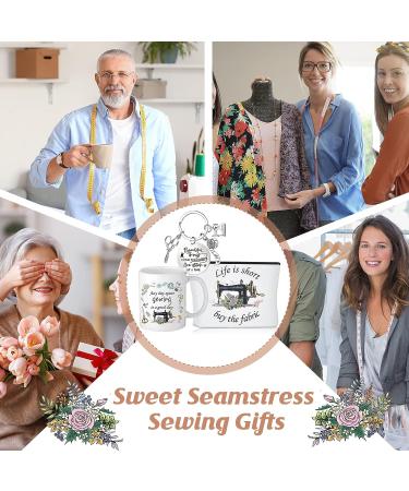 Inbagi Sewing Gift Set for Seamstress Women - Cosmetic Bag, Quilting Coffee Mug, Quilter Keychain - Funny Gifts for Quilters and Sewing Lovers - Buy Online on GoSupps.com