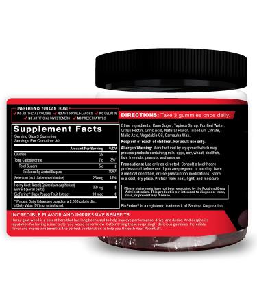 Force Factor Horny Goat Weed Gummies for Men - Natural Male Drive Supplement for Superior Absorption - Passion Berry Flavor - 90 Count - Buy Online on GoSupps.com