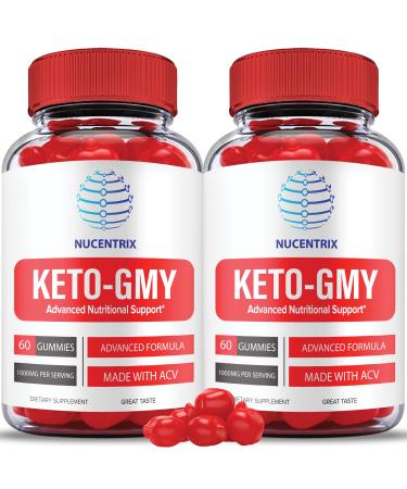 (2 Pack) Keto GMY - Official Formula Vegan - Keto Gummy Plus ACV Keto GMY Advanced Weight Shark Loss Tank Keto Apple Cider Vinegar 1000mg Formula with Vitamin B12 Beet Root Juice Gummy (120 Gummies)