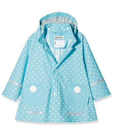 Playshoes Unisex Kid's Regenjacke Wind and Waterproof Raincoat Rainwear 86 turquoise dots