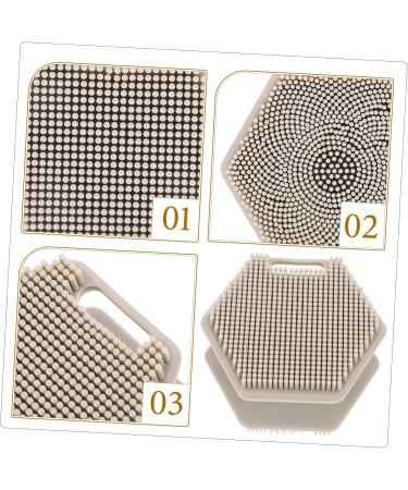 Beavorty Face Brush Face Scrub Scrubber Facial Cleansing Brush Exfoliator Face Cleansing Brush Facial Brush Facial Cleansing Brush for Blackhead Makeup Brush Silica Gel Double Head 6.50X6.50X4.00CM Grey - Buy Online on GoSupps.com