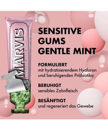 Marvis Sensitive Gums Gentle Mint Toothpaste 85ml | Taste Guarantee & Long-Lasting Freshness for Dental Health - Buy Online on GoSupps.com