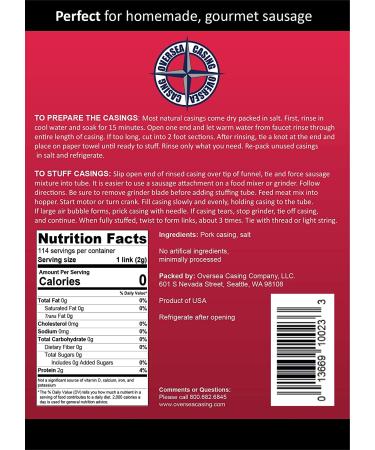 Hog Home Pack Sausage Casings 32mm - 8oz. (Pack of 1) | Fresh and Quality Casings for Homemade Sausages - Buy Online on GoSupps.com