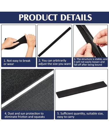 Boat Dock Line Chafe Guards - Set of 4, 24 Inch Removable & Secure Black Rope Chafe Guards - Buy Online on GoSupps.com