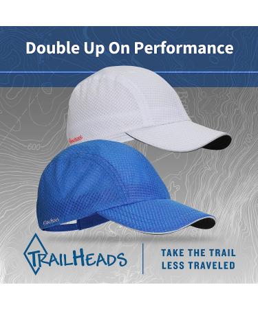 TrailHeads Women's Race Day Running Cap - White/Cool Blue - One Size - Buy Online on GoSupps.com