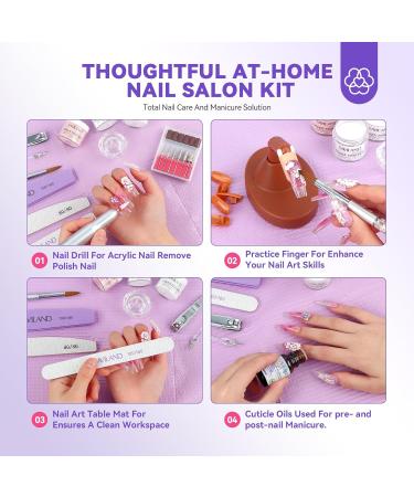 Saviland Acrylic Nail Kit with Practice Finger - Complete Set for Beginners - Professional Electric Nail Drill Included - Buy Online on GoSupps.com
